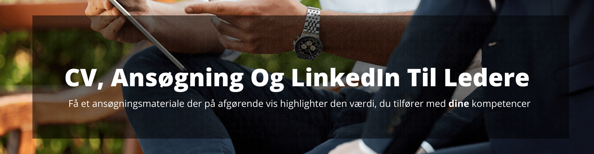 CV, ansøgning og LinkedIn til ledere banner use